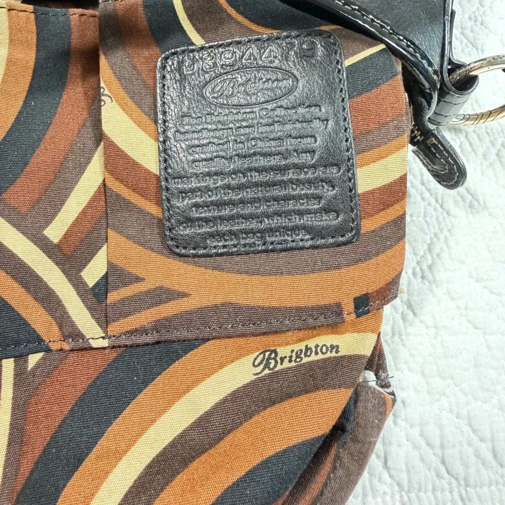 Brighton Womens Hobo Bag Pebbled Patent Leather Braided Black D894479 EUC‎